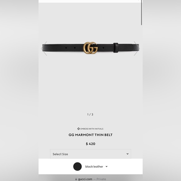 Authentic Gucci Thin Belt - Picture 5 of 5